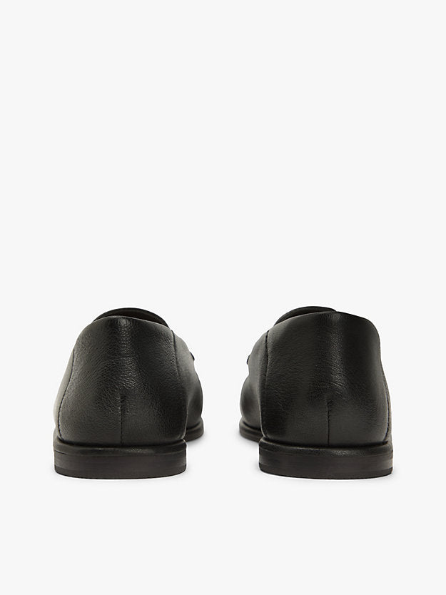 Leather Ruched Toe Loafers