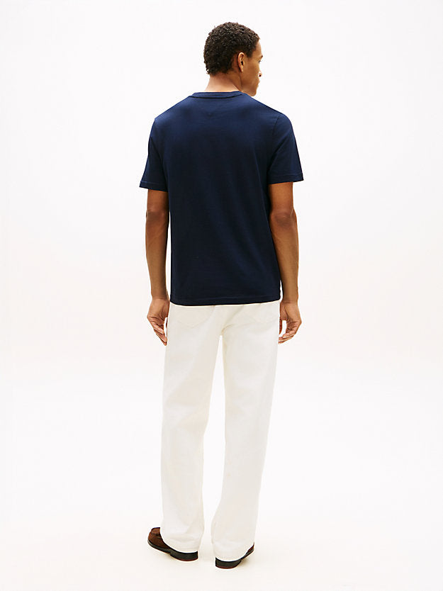 Logo Embroidery Jersey Crew Neck T-Shirt