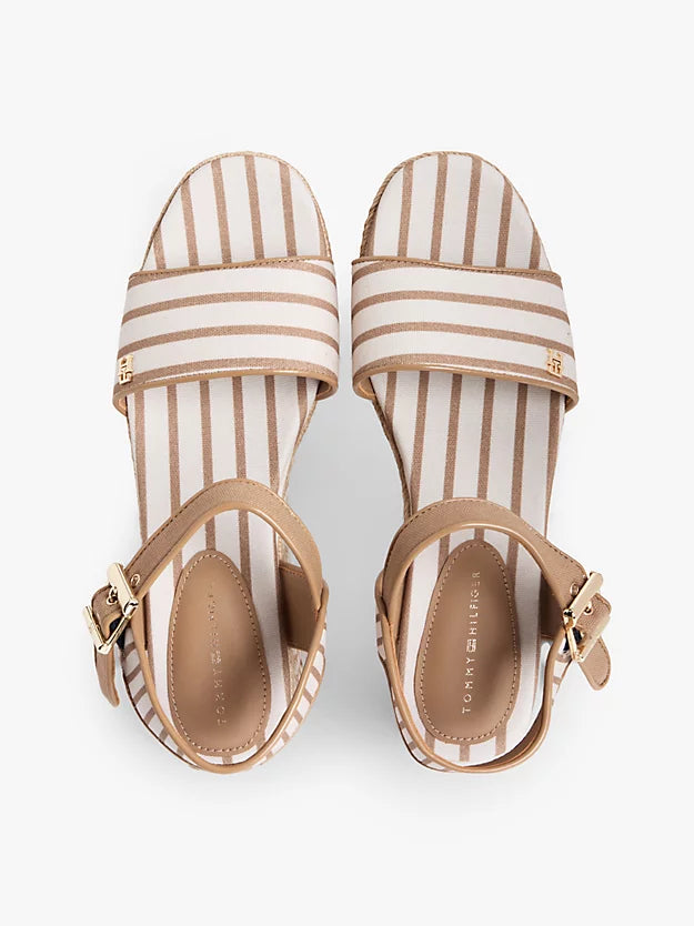 Breton Stripe Platform Wedge Espadrilles
