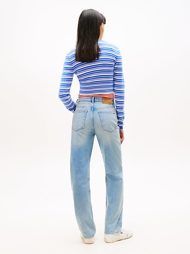 Mid Rise Slim Straight Leg Jeans