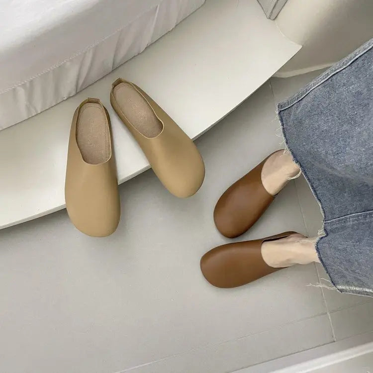 Chaussons en cuir italien / Chaussures orthopédiques pour femmes LetcloMC