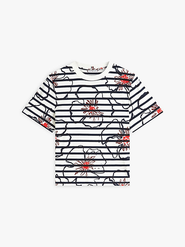 Floral Graphic Interlock Knit T-Shirt