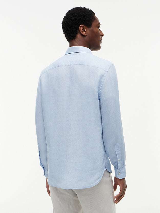 Regular Fit Washed Pure Linen Shirt