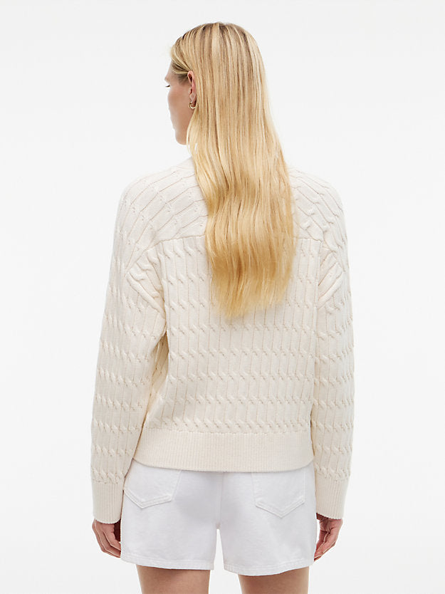 Cable Knit Oversized V-Neck Cardigan