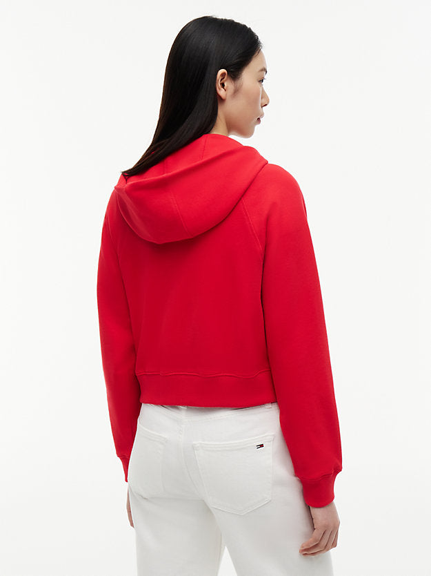 Boxy Sueded Terry Zip-Thru Hoody