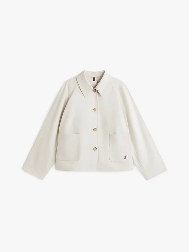 Curve Water Repellent Collared Relaxed Short Jacket