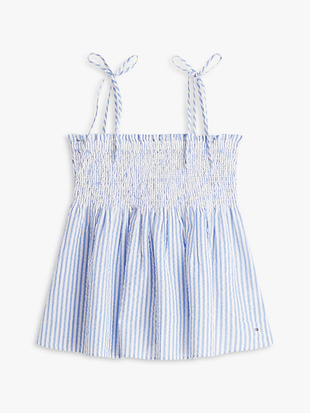 Seersucker Smock Spaghetti Strap Top