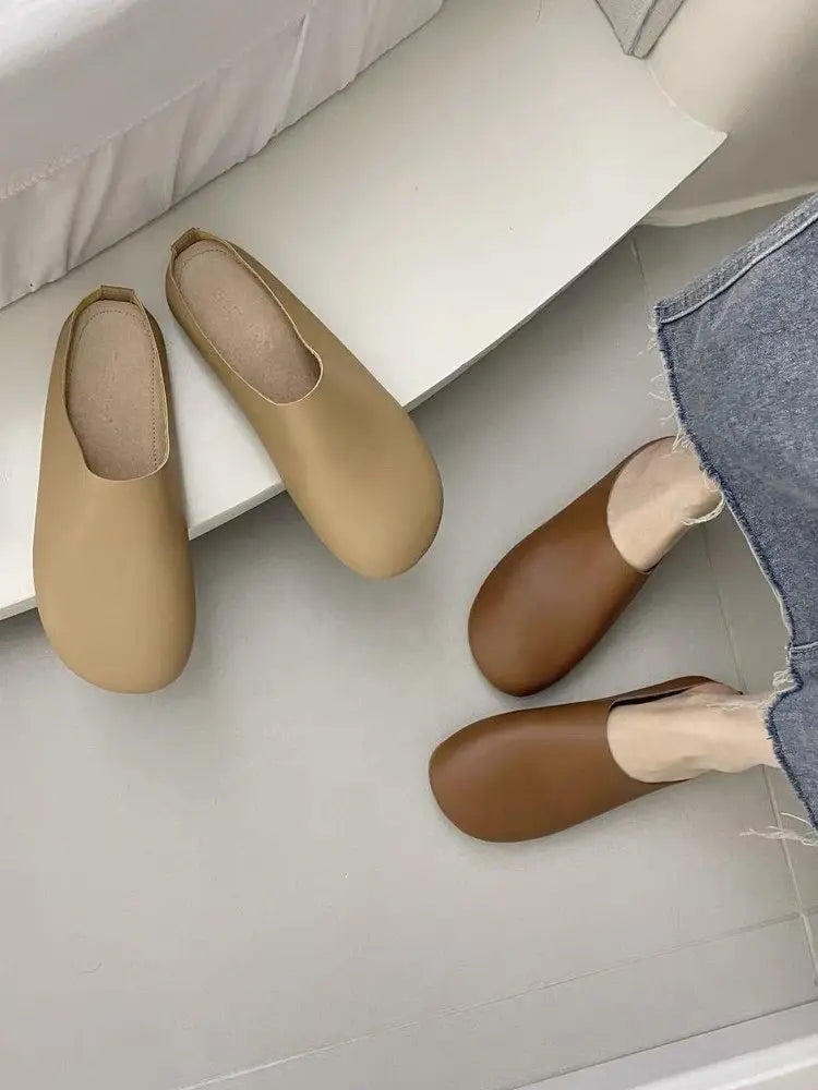 Chaussons en cuir italien / Chaussures orthopédiques pour femmes LetcloMC