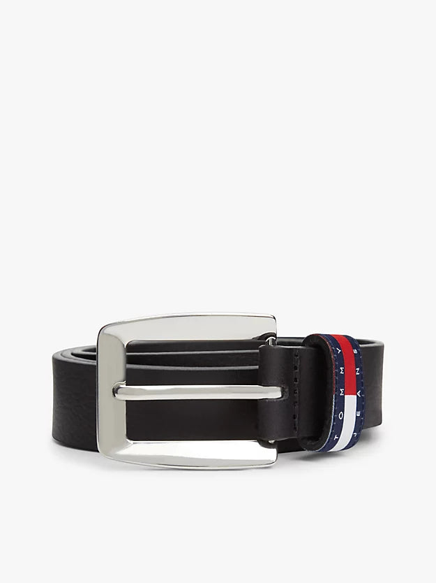 Flag Square Buckle Leather Belt