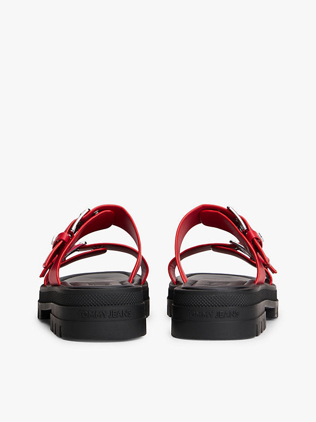 Chunky Cleat Double Buckle Sandals
