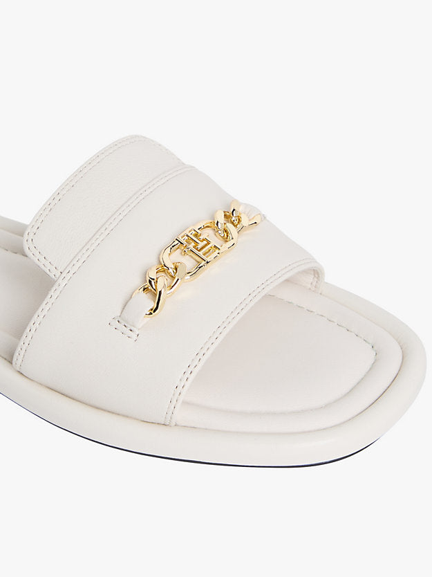 Monogram Horsebit Flat Leather Mules