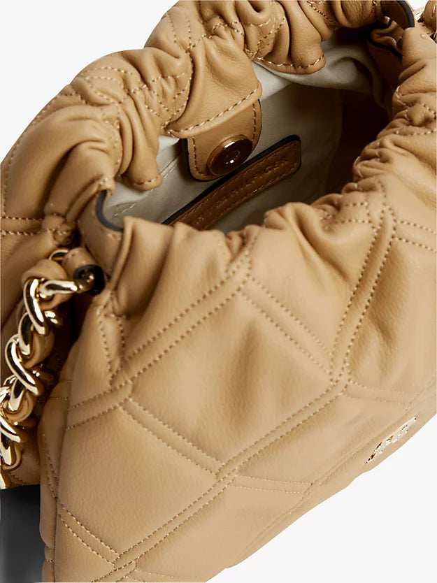 Quilted Chain Monogram Crossbody Bag