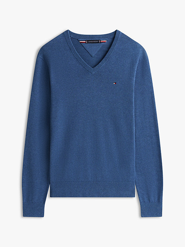 Flag Embroidery V-Neck Jumper