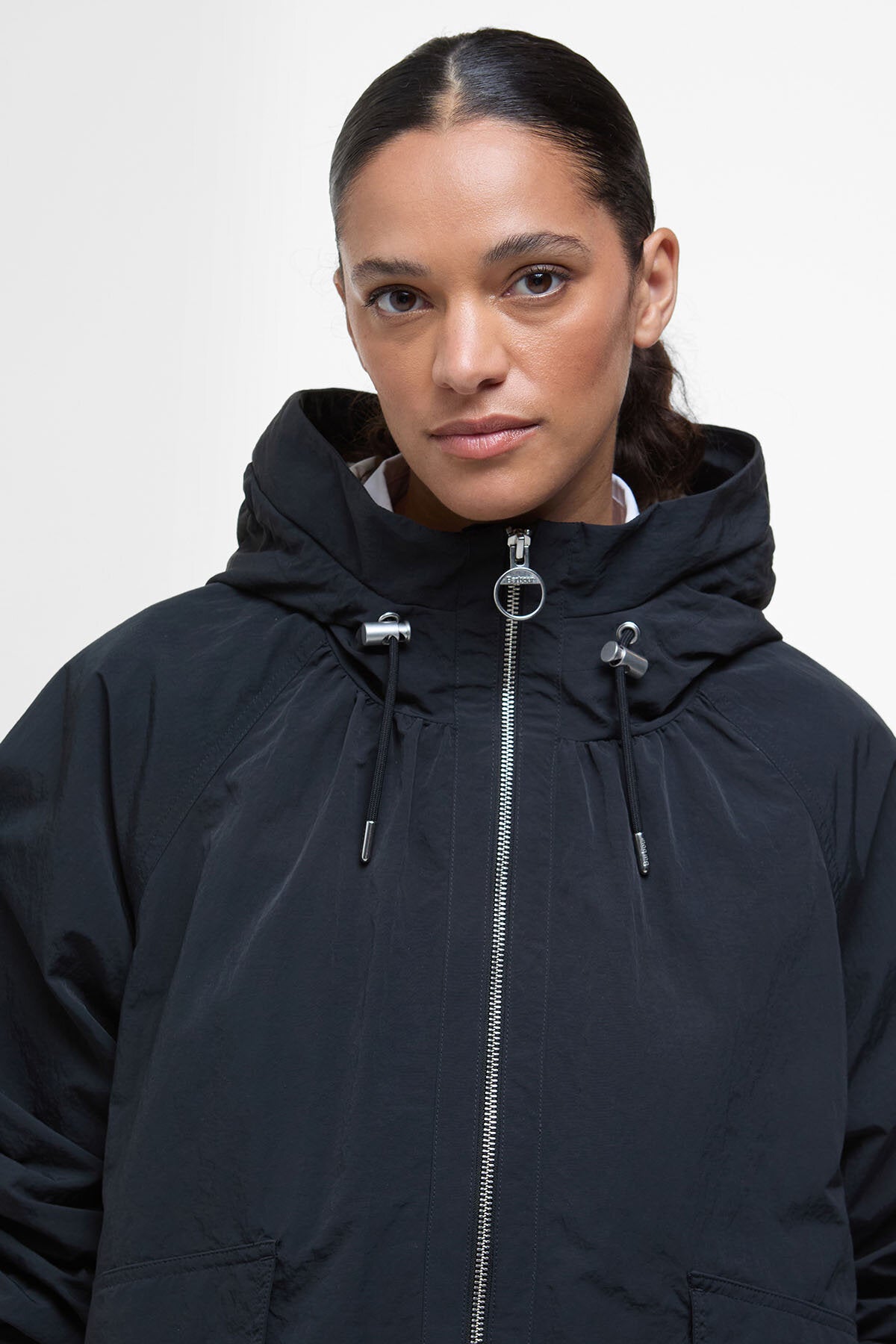 Orson Showerproof Jacket - BLACK/SAFARI DRESS T