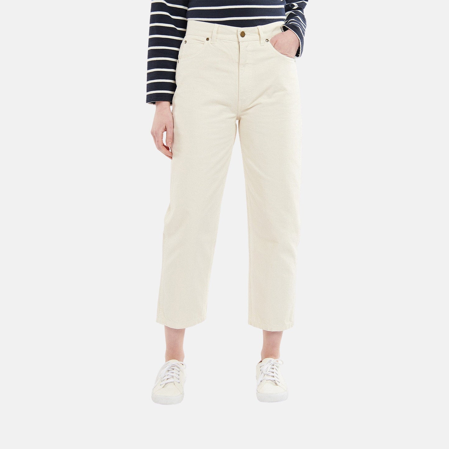 Westbury Barrel Leg Jean - ECRU