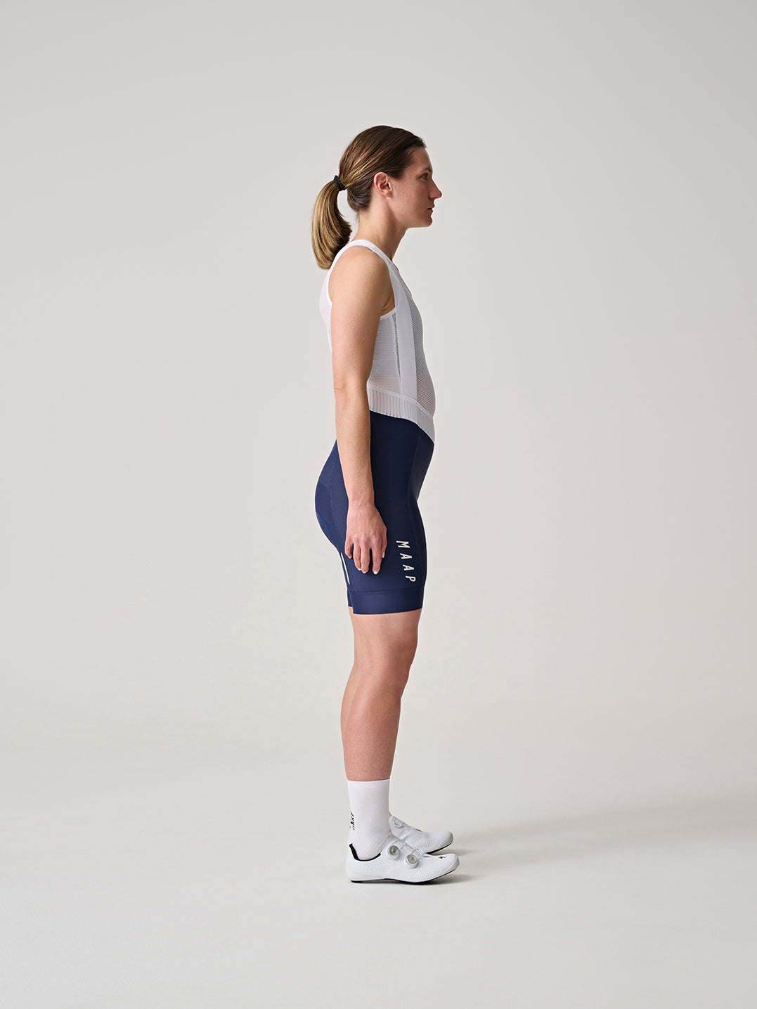 Women's Short Team Bib Evo - Navy/White