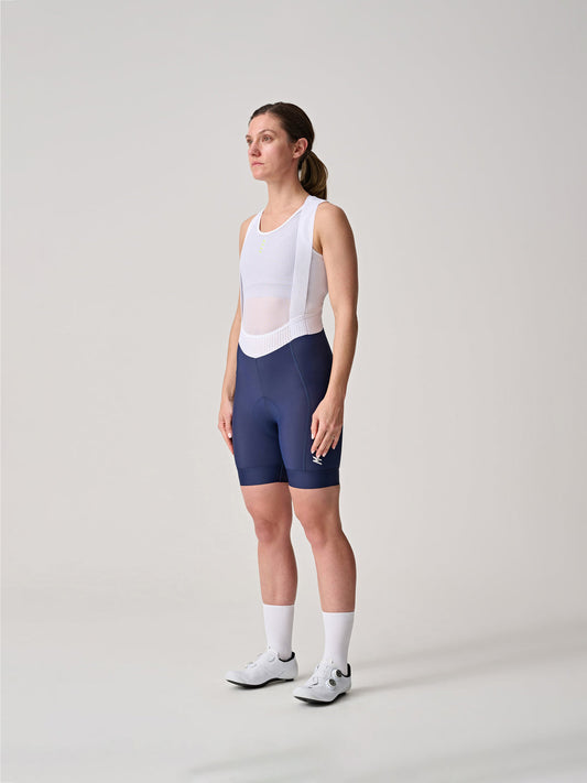 Women's Short Team Bib Evo - Navy/White