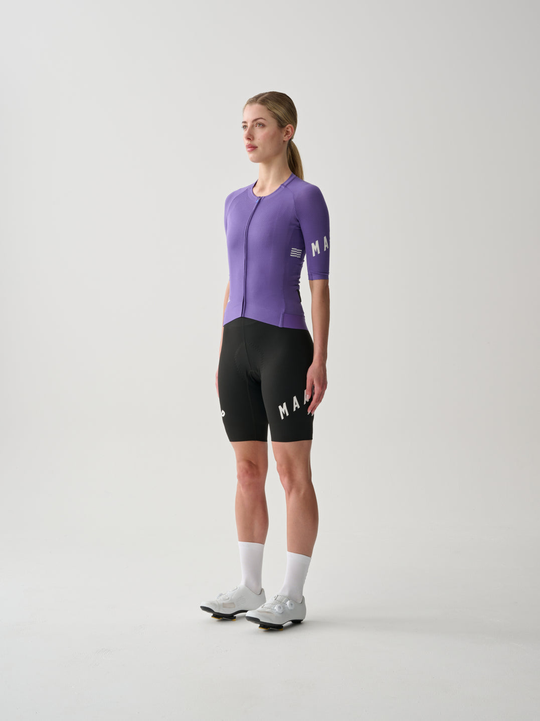 Women's Apex Aeon Bib Short - Black White