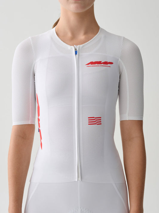 Women's Eclipse Pro Race Jersey - White/Infrared