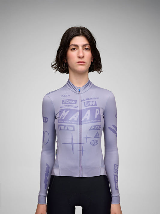 Women's Drome Thermal LS Jersey - Silver Bullet
