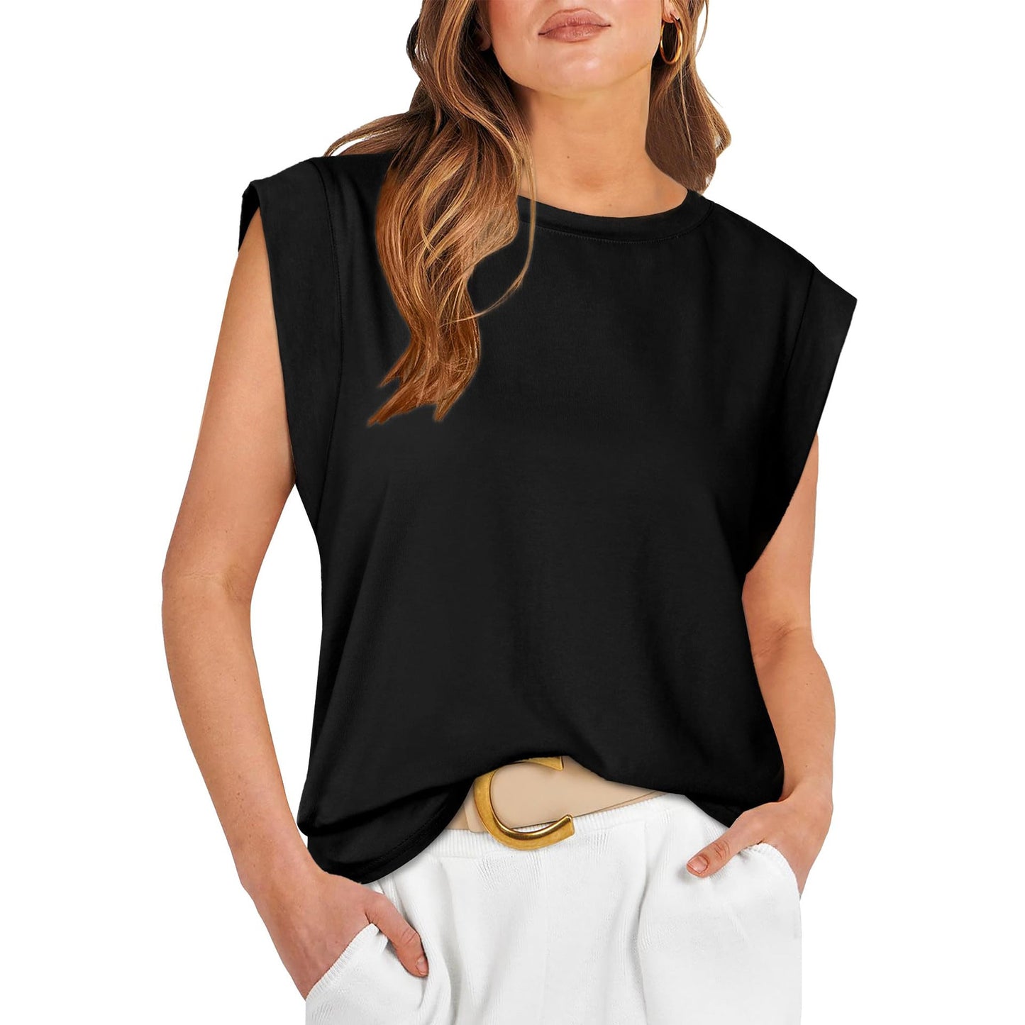 Gilet T-shirt décontracté basique pour femme (3 achetés, livraison offerte)
