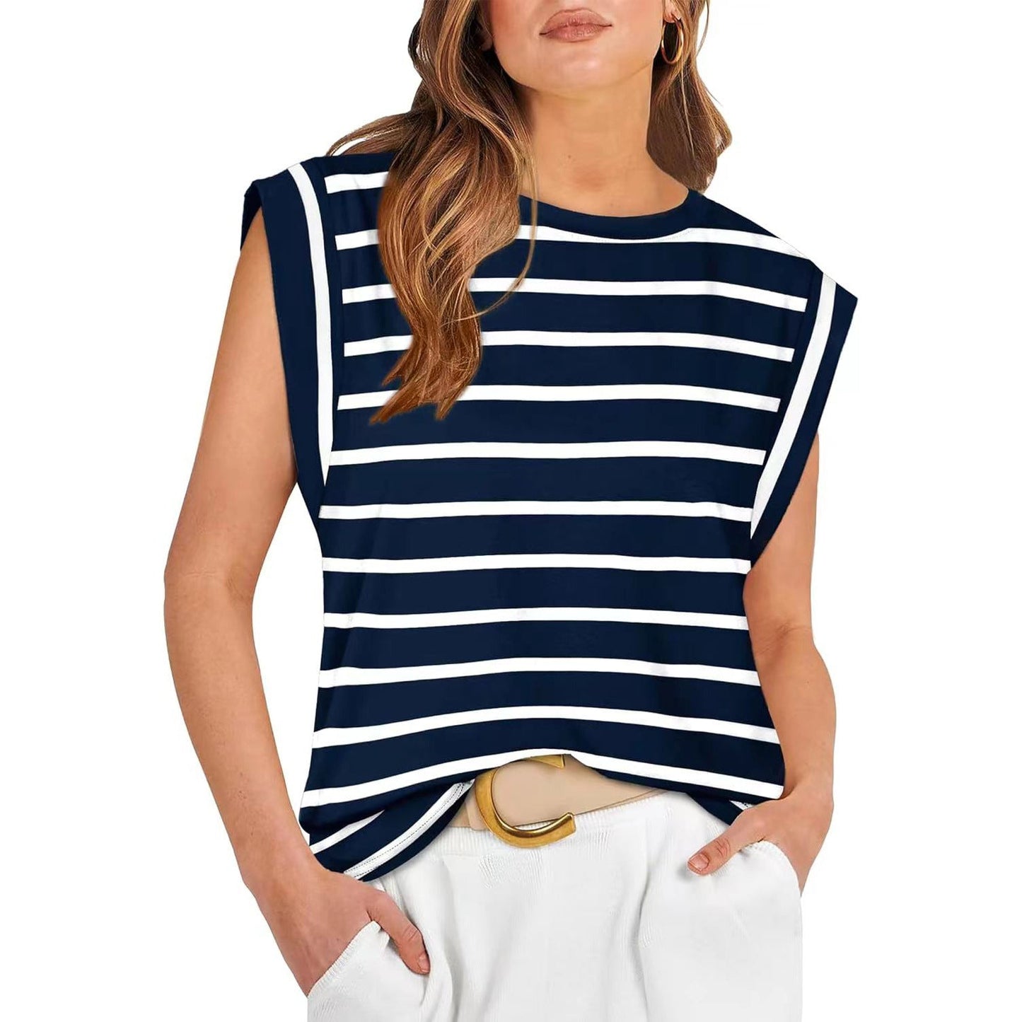 Gilet T-shirt décontracté basique pour femme (3 achetés, livraison offerte)