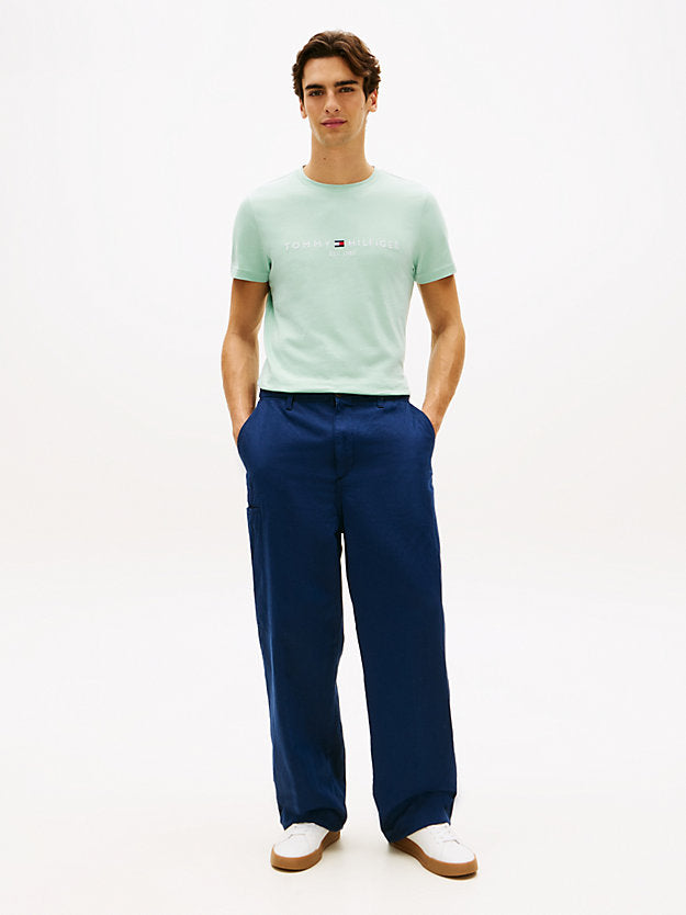 Logo Embroidery Slim Jersey T-Shirt