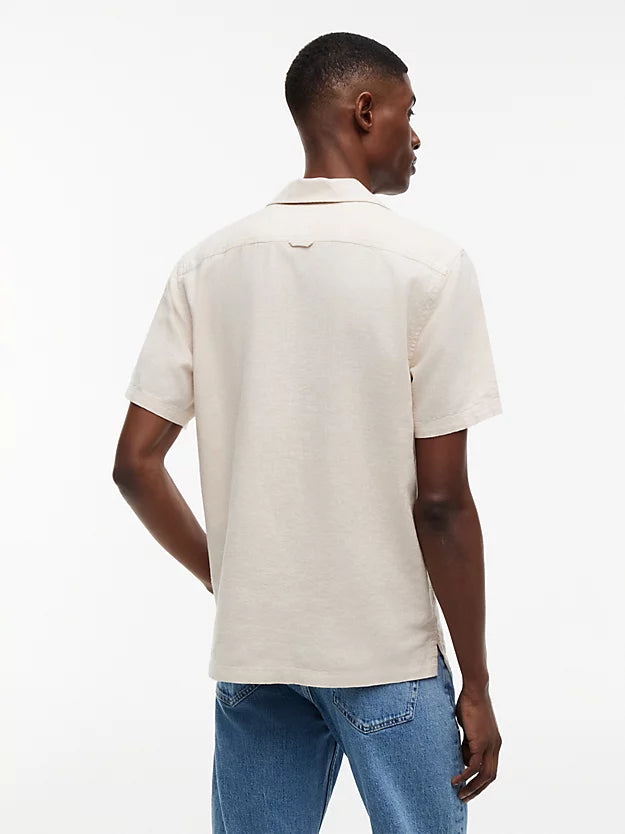 Regular Fit Linen Blend Short Sleeve Shirt