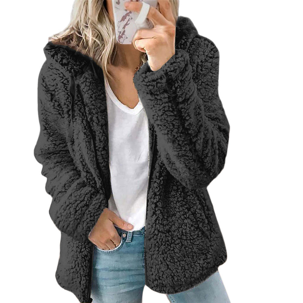 🔥DERNIER JOUR -50 %🔥 Manteau en laine à capuche pour femme