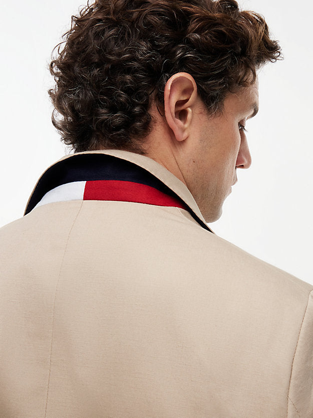 Regular Fit Linen Blend Single Breasted Blazer