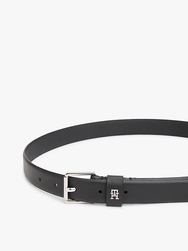 Monogram Square Buckle Leather Belt