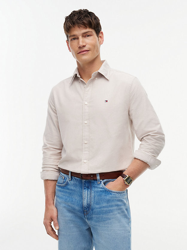 Regular Fit Flag Embroidery Oxford Shirt