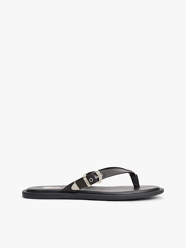Leather Buckle Flip-Flops