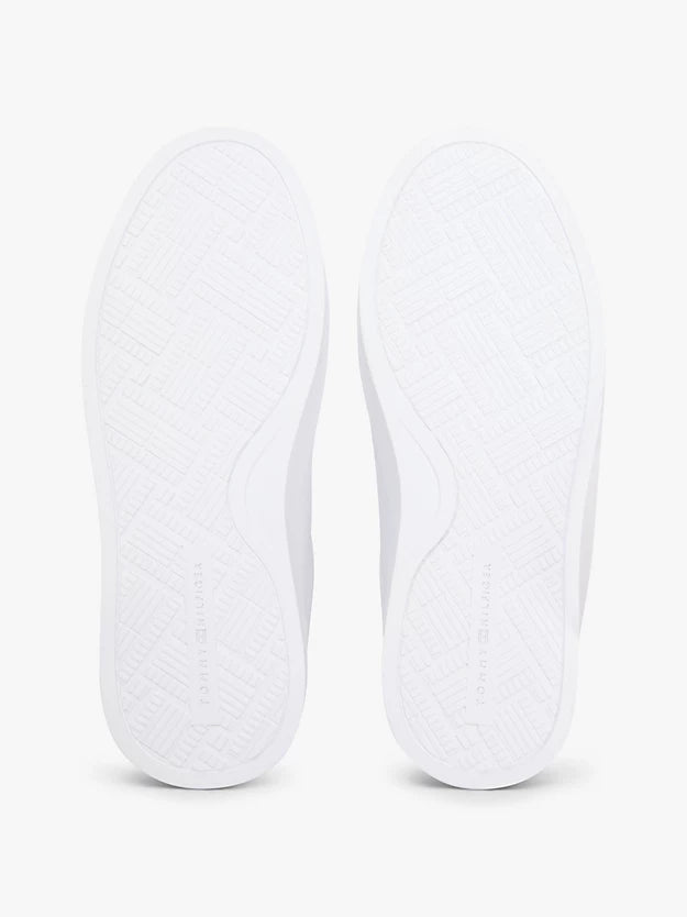 Leather Webbing Strap Cupsole Trainers
