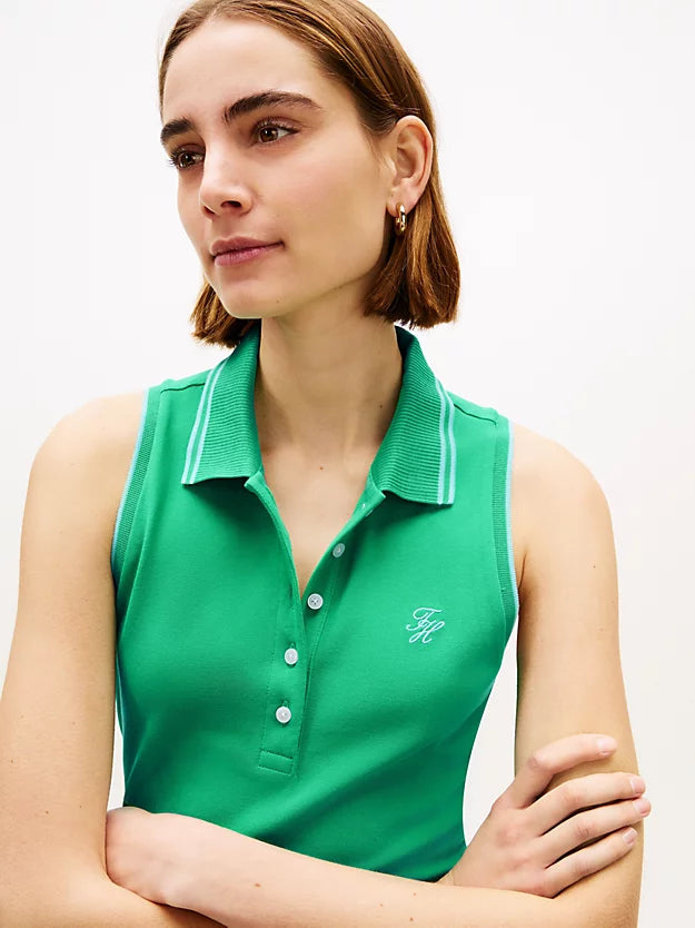 1985 Slim Fit Pique Sleeveless Polo Shirt