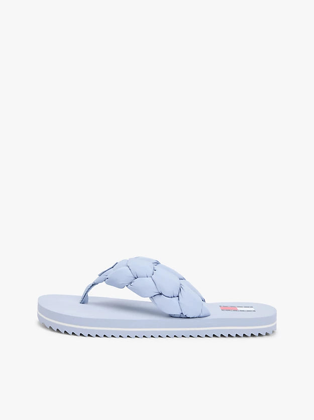 Braided Padded Strap Serrated Flip-Flops