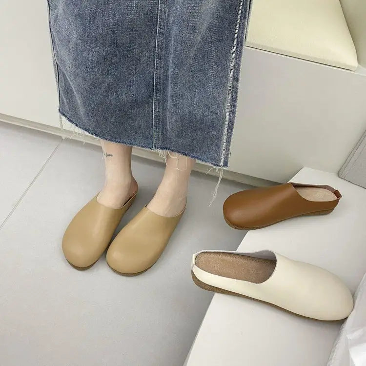 Chaussons en cuir italien / Chaussures orthopédiques pour femmes LetcloMC