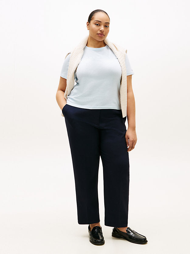 Curve Logo Jersey Crew Neck T-Shirt