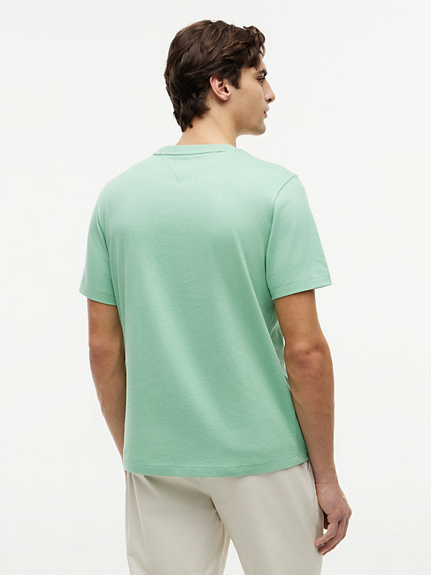 Flag Embroidery Jersey Crew Neck T-Shirt