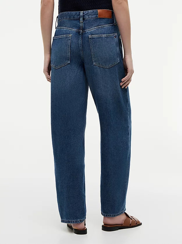 Mid Rise Barrel Leg Jeans