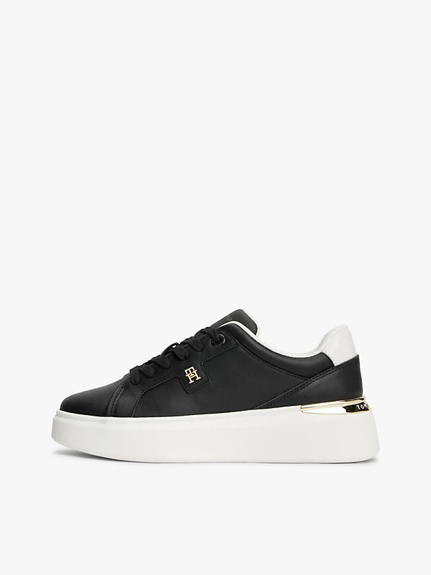 Metallic Monogram Leather Platform Trainers
