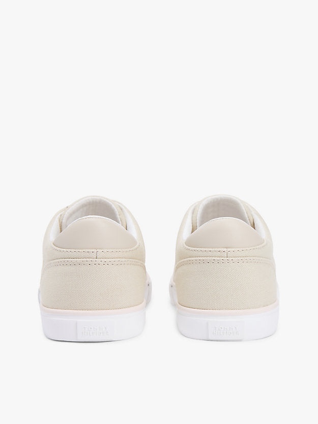 Low Profile Canvas Lace-Up Trainers