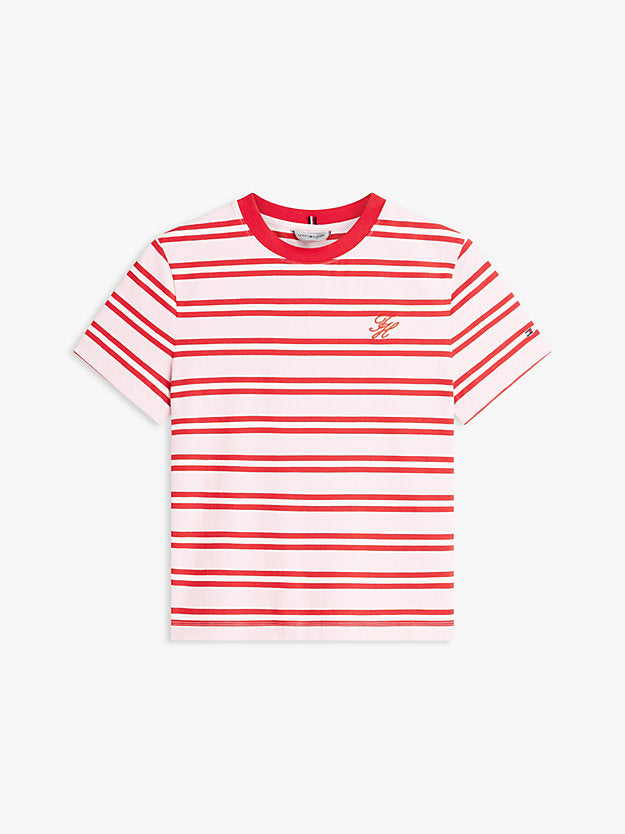 Logo Embroidery Jersey Crew Neck T-Shirt
