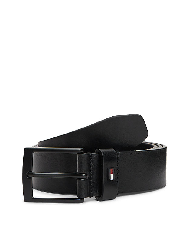 Enamel Flag Square Buckle Leather Belt