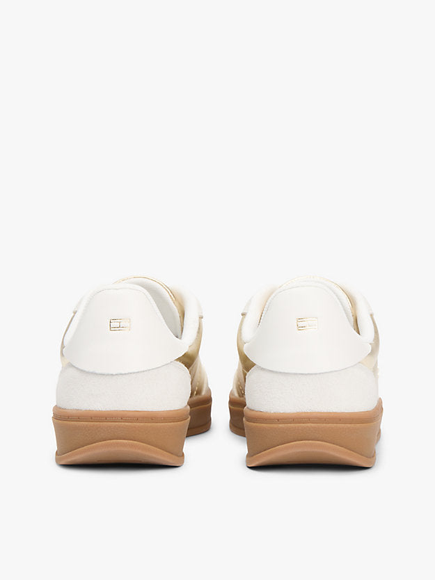 Monogram Metallic Leather Trainers