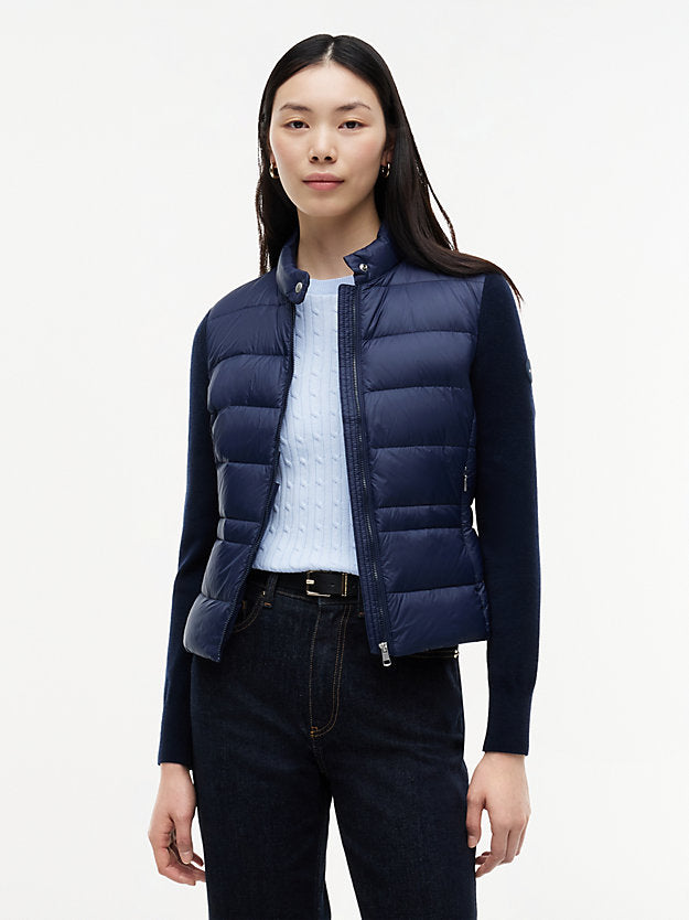 Mixed Texture Slim Lightweight Down Jacket