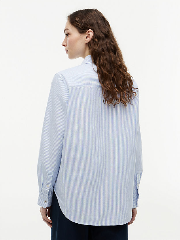 Relaxed Fit Flag Embroidery Oxford Shirt