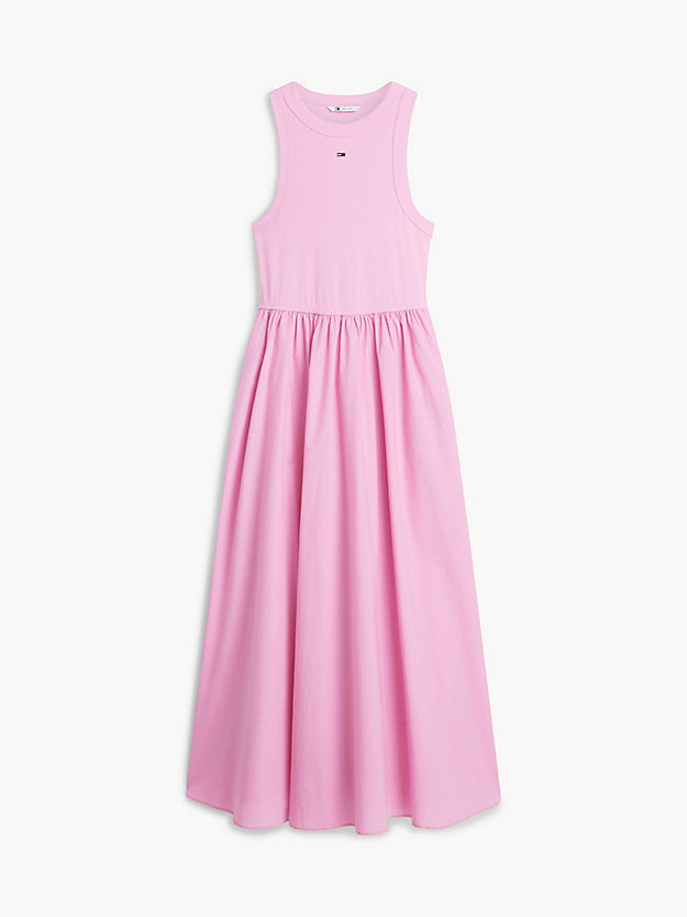 Slim Sleeveless Poplin Maxi Dress