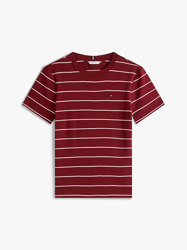 Flag Embroidery Slim Crew Neck T-Shirt