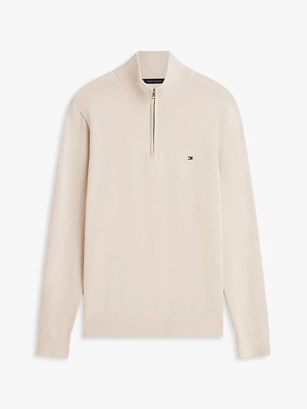 Flag Embroidery Quarter-Zip Jumper